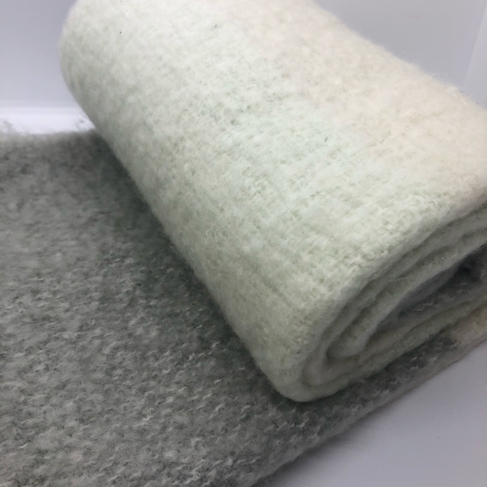 Free People Grey Plaid Soft Blanket Scarf
